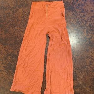 Acacia bell bottom silk high waisted pants